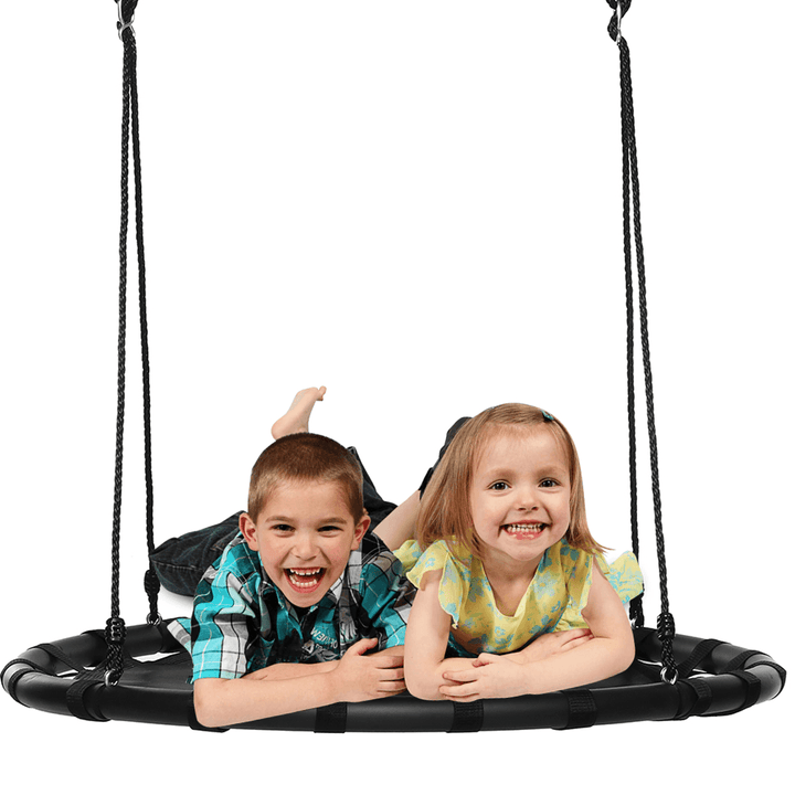 60/110Cm Kids Garden Swing round Mesh Swing Adjustable Multi-Child Hammock Hang Chair Outdoor Travel - MRSLM