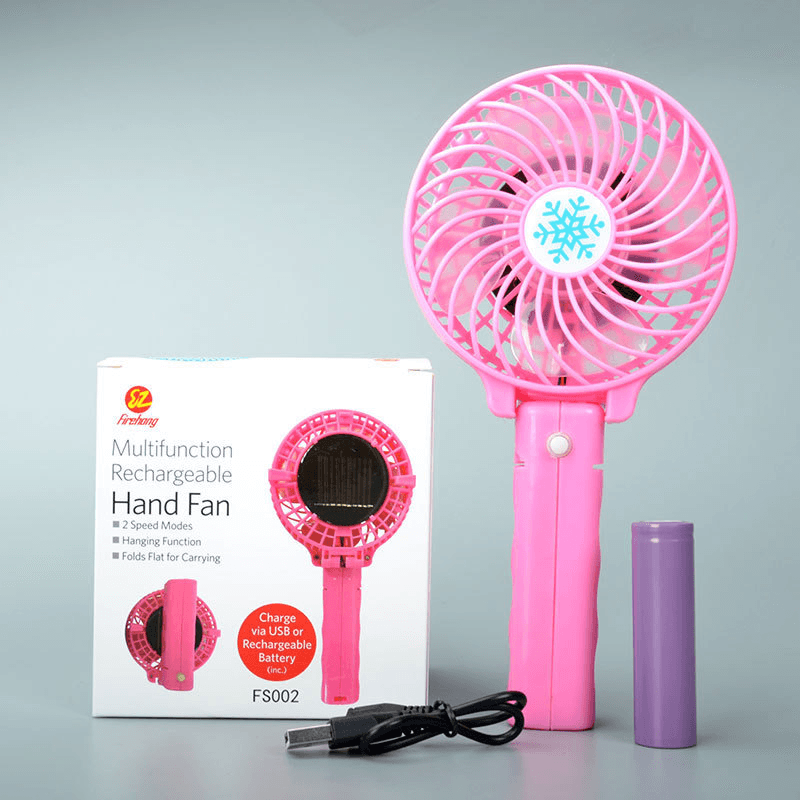 Mini Handheld Solar Fan Folding 720° Rotation 2 Modes USB Rechargeable Desktop Fan Summer Camping Travel - MRSLM