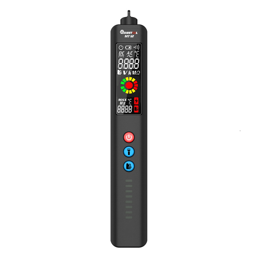 MUSTOOL MT12 Digital Multimeter + Thermometer + Voltage Detector 3 in 1 Ture-Rms Color LCD 3-Result Display -20°C~380°C Non-Contact Temperature Measurement Non-Contact Voltage Detector - MRSLM