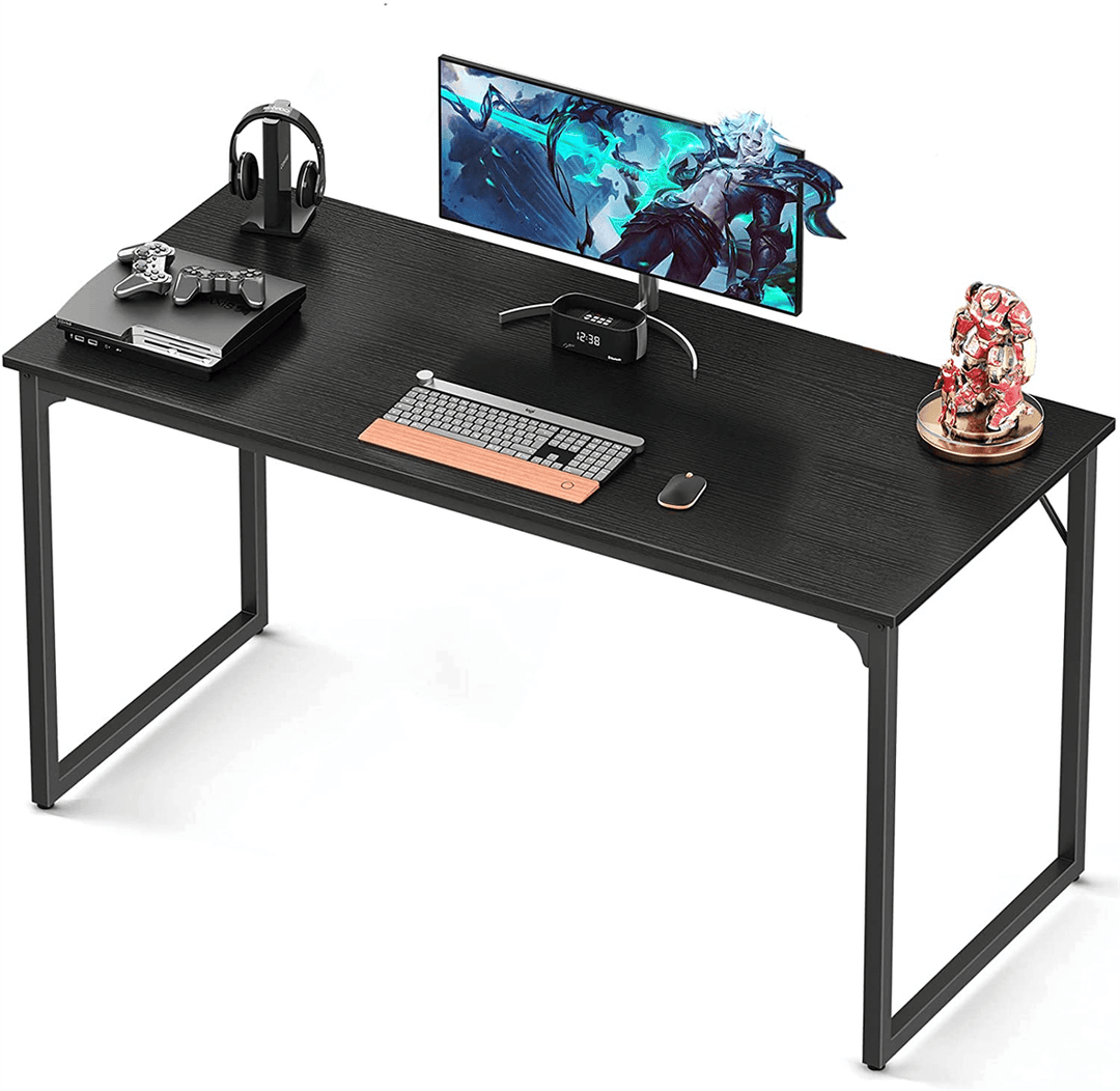 Coleshome 47 Inch Computer Desk Modern Design with Stability Easy to Assemble Metal Legs Adjustable Leg Pads for Home Office Study Student Writing - MRSLM