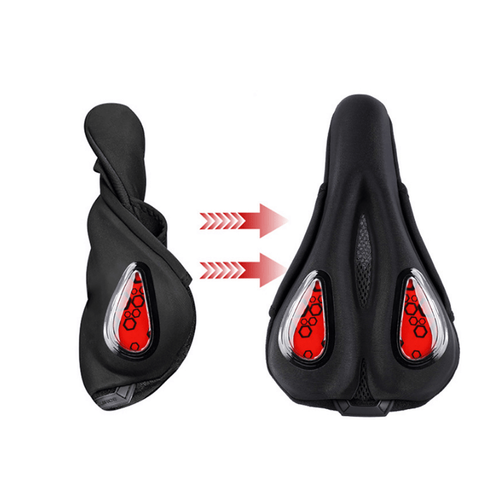 WEST BIKING Bike Saddle Cover Memory Foam Waterproof 7 Layer Breathable Silicone Bike Seat Protector for Mountain Road Bike - MRSLM