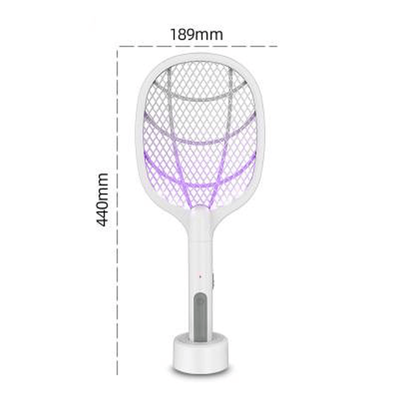 2 in 1 LED Mosquito Killer Lamp USB Rechargeable Fly Swatter 3000V Electric Bug Zapper Insect Killer - MRSLM