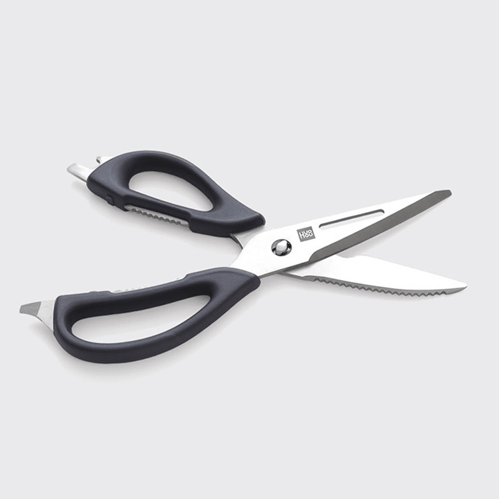 Huohou 30Cr13 Stainless Steel Kitchen Scissors Non-Slip Tool Kit Fruits Meat Scissors Pruning Scissor From - MRSLM