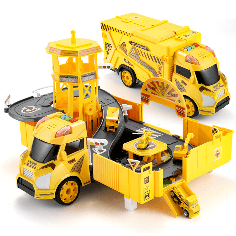 Children'S Large Container Truck Simulation Deformed Alloy Car Set Deformed Car - MRSLM