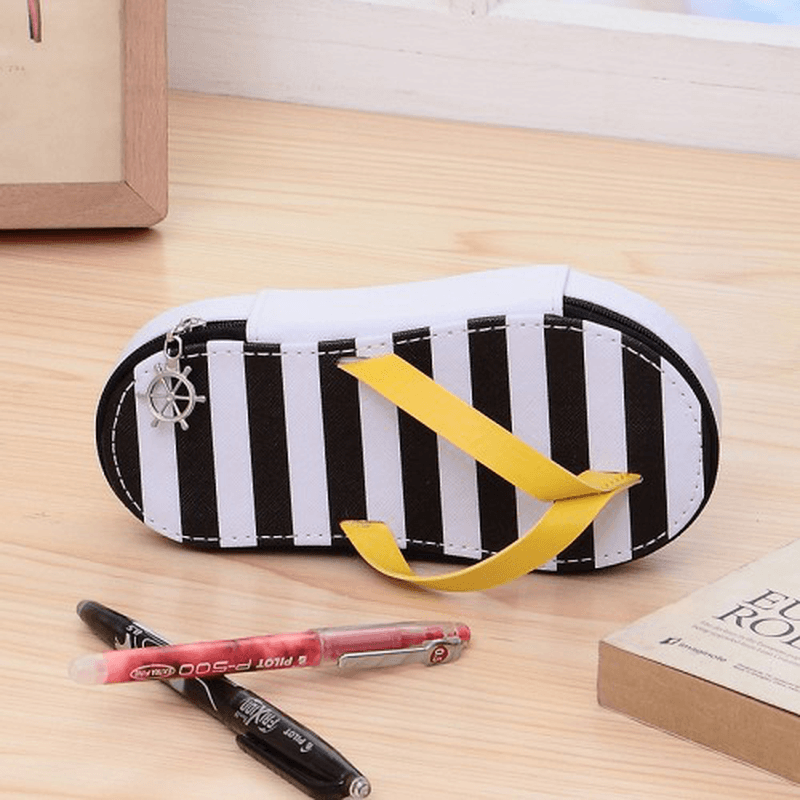 Cute Fruit Flip-Flops Creative Slippers Pencil Bag School Office Stationery Supplies Pencil Case - MRSLM