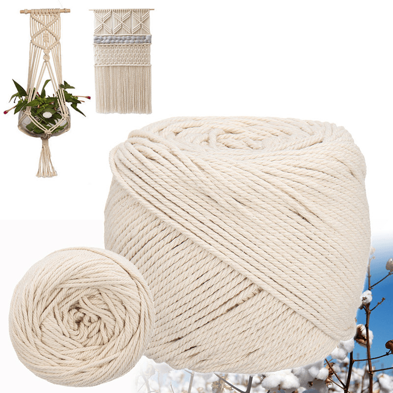 6/8/10/12Mm Diameter Cotton Rope Macrame Cord Art Craft Twisted String for DIY Handmade Tying Thread Cord - MRSLM