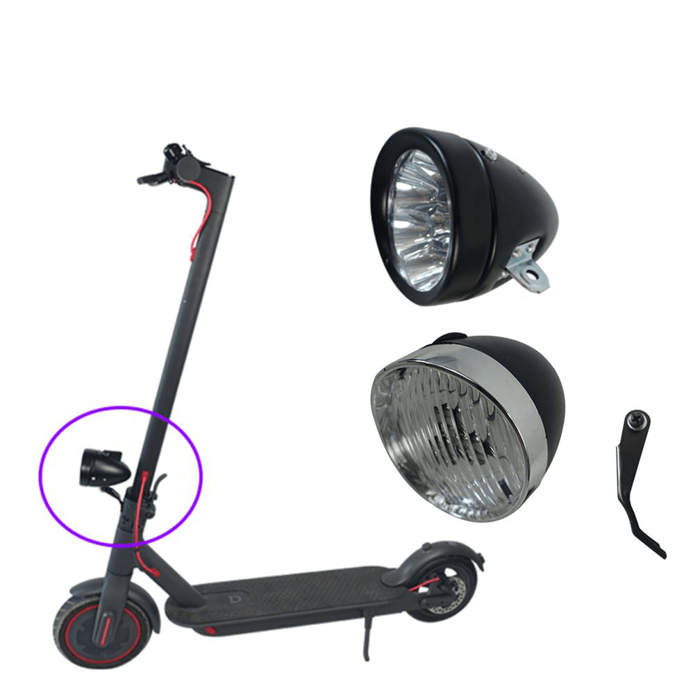 BIKIGHT 3LED Headlights Electric Scooter Spotlight Scooter Accessories for M365 Electric Scooter Ninebot Es1 Es2 - MRSLM