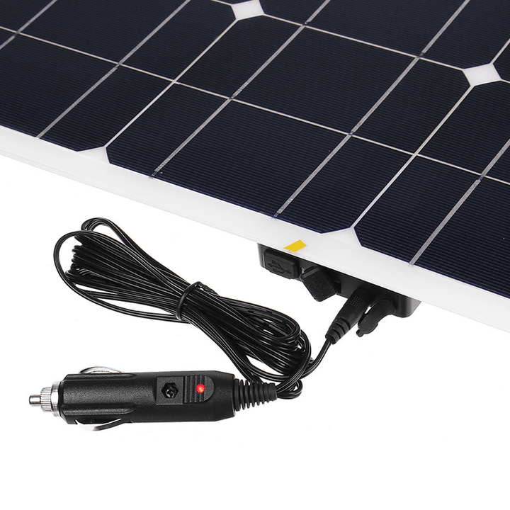 50W USB DC Monocrystalline Solar Panel Flexible Power Bank Outdoor Camping Hiking Battery Charger - MRSLM