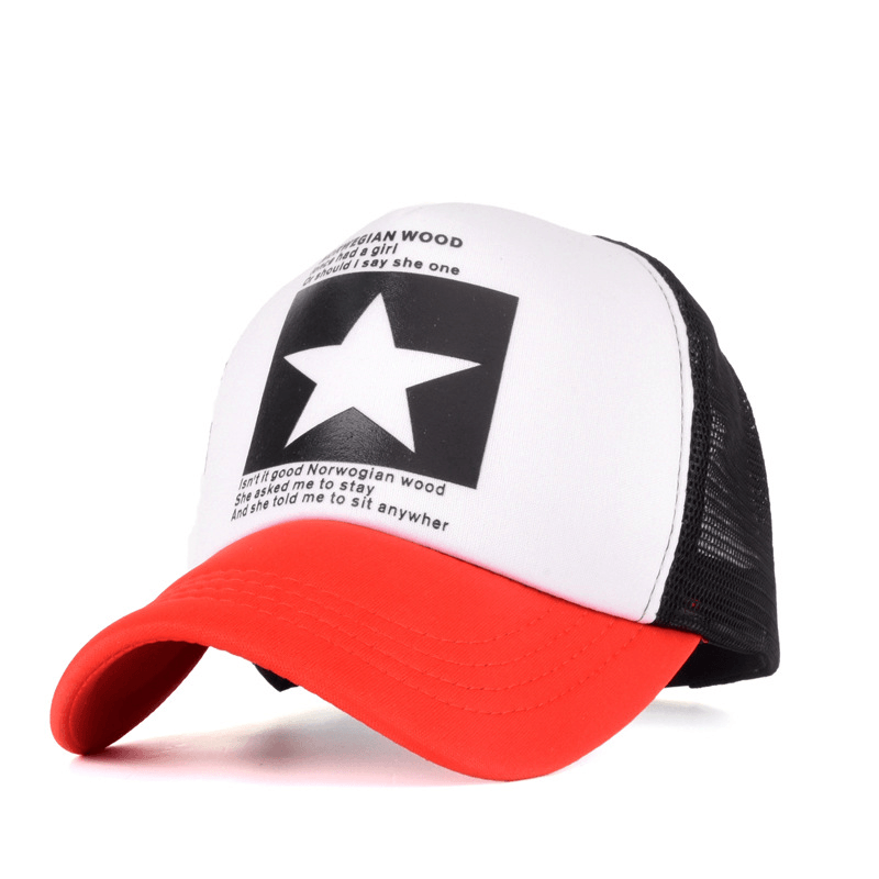 Big Five-Pointed Star Pattern Tennis Baseball Cap - MRSLM