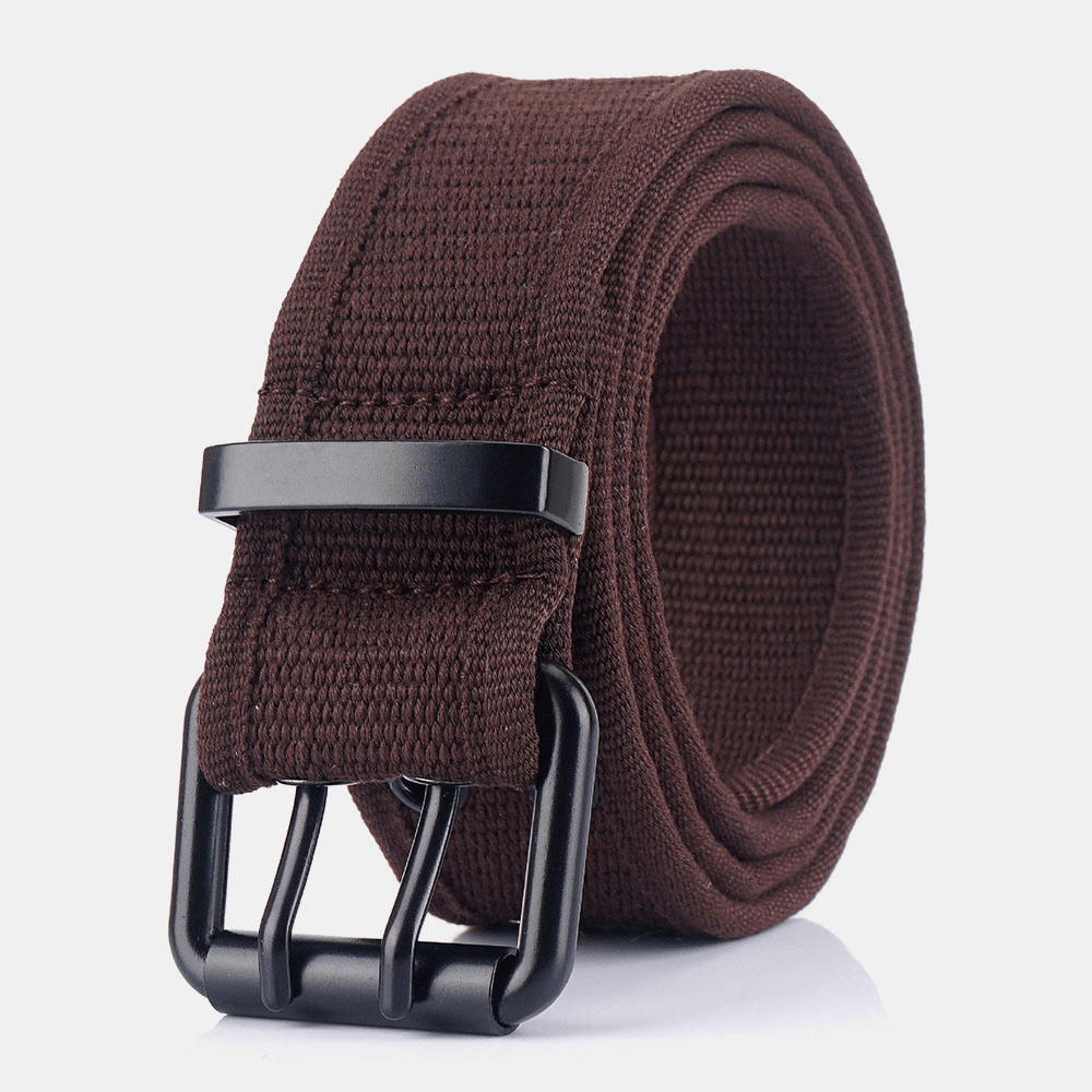 Men Canvas Camouflage Braided 110Cm Pin Buckle Wear-Resistant Outdoor Training Tactical Belts - MRSLM