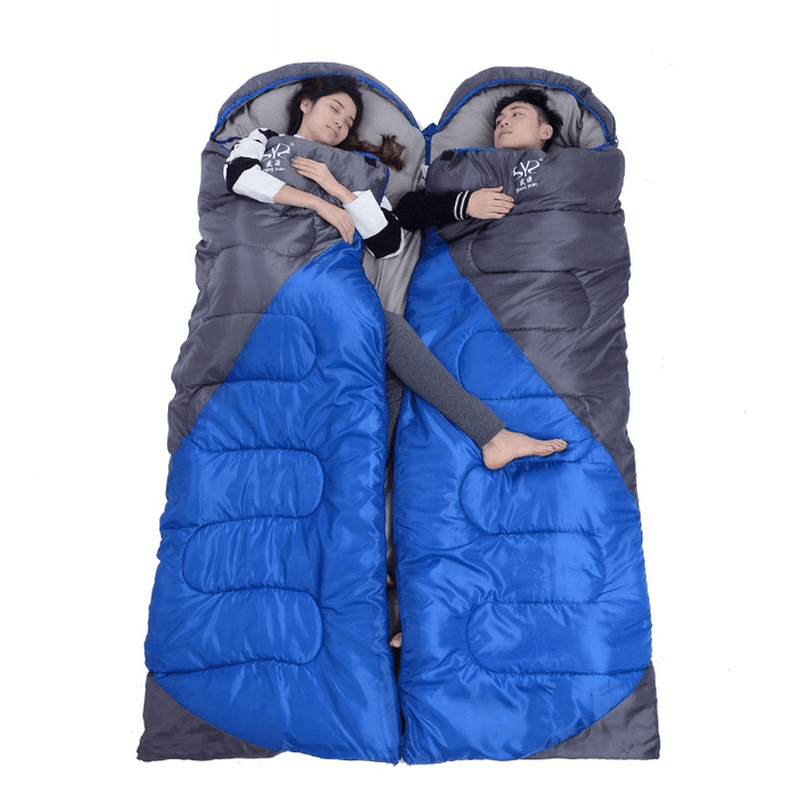 Envelope Waterproof Sleeping Bag Outdoor Camping Traveling Sleeping Bag Winter Cotton Warm Adult Sleeping Bag - MRSLM