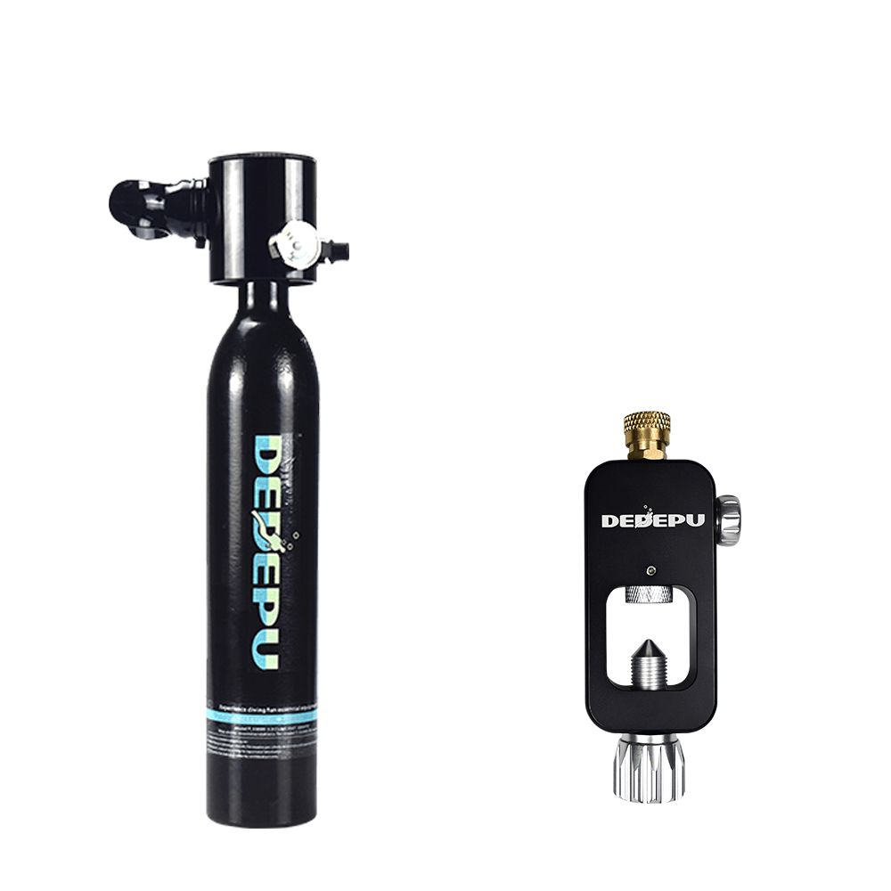 DEDEPU X3000 Scuba Diving Tank Mini Scuba Tank Portable 0.5L Oxygen Cylinder + Converter Snorkeling Respirator Equipment - MRSLM