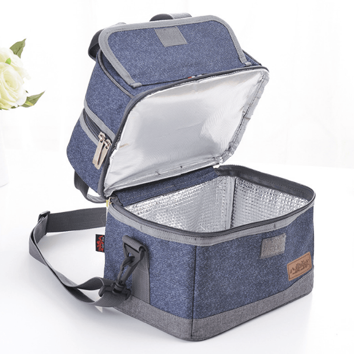 600D Oxford Picnic Bag Portable Insulated Thermal Cooler Lunch Box Bag Storage Bag - MRSLM