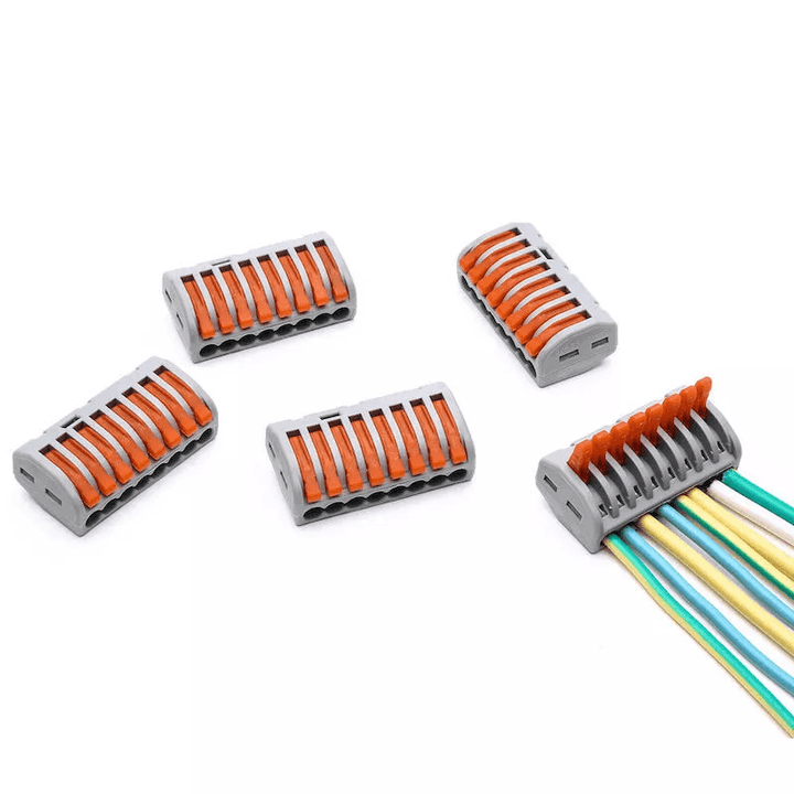 10Pcs PCT-218 8Pin Universal Connectors Terminals Electric Cable Wire Connector Terminal Block Cable Terminals - MRSLM