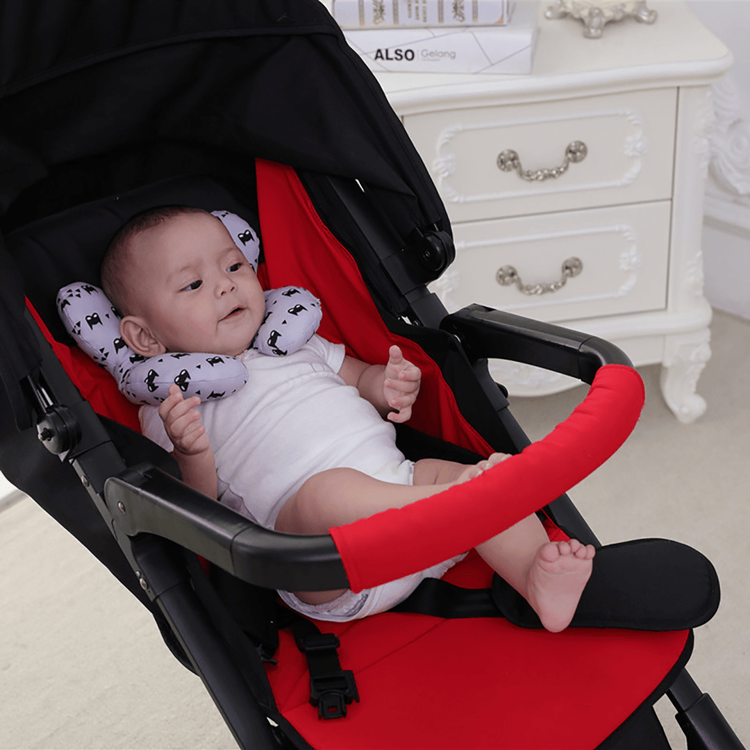 Cotton U-Shaped Pillow Baby Stroller Car Seat Cushion Pad Comfortable Breathable Kids Body Support Pillow Mat Outdoor Travel - MRSLM