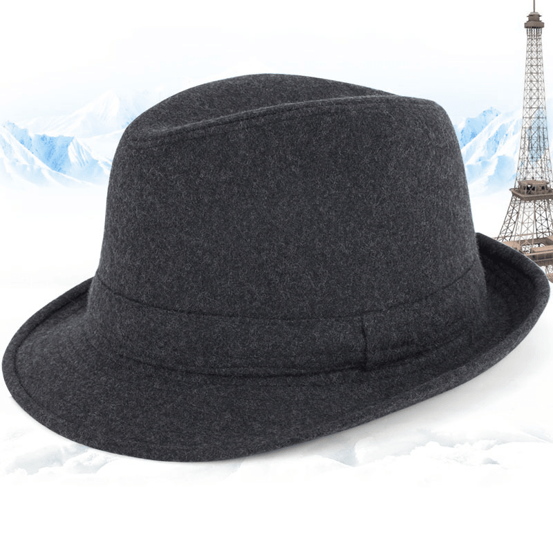 Autumn and Winter Men'S Top Hat Woolen Hats, Autumn and Winter Warm Hats, Windproof Hats, Winter Hats for the Elderly in Winter - MRSLM