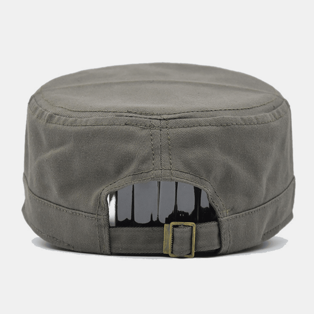 Men Cotton Camouflage Embroidery Five-Pointed Print Outdoor Sports Mountaineering Flat Hat Peaked Cap Military Hat - MRSLM