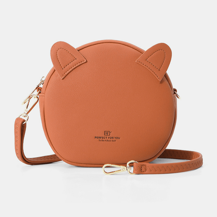 Women Casual Solid Cat Pattern Phone Bag Crossbody Bag - MRSLM