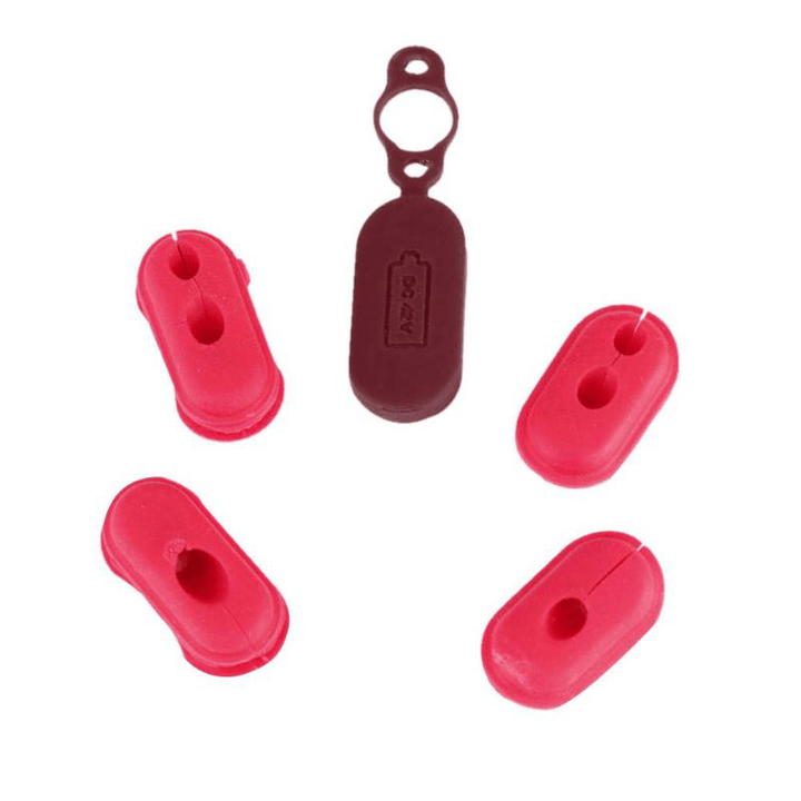 BIKIGHT 4Pcs Rubber Charge Port Cover Rubber Plug for M365 / Pro Electric Scooter Accessories Parts - MRSLM