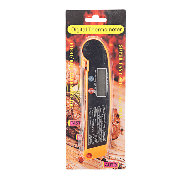 Digital Thermometer Meat Cooking Probe BBQ Electronic Oven Folding Kitchen Thermometer - MRSLM