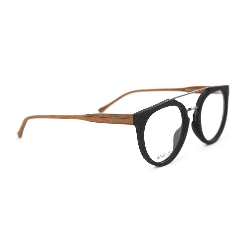 Classic Wood Grain Eyeglass Frame - MRSLM