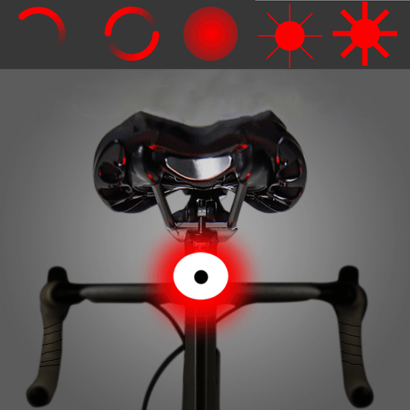 SUNDING SD-782 20Lumen 5Modes USB Rechargeable Bicycle Taillight Waterproof Cycling Warning Night Light - MRSLM