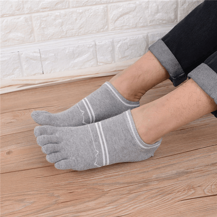 Men Cotton Deodorant Sweat Five Toe Socks - MRSLM