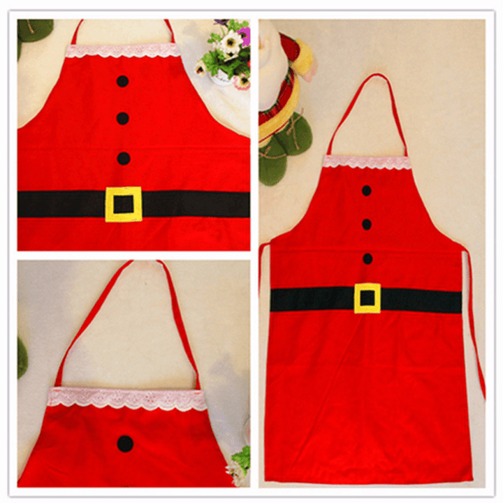 Christmas Novelty Kitchen Cooking Apron Party Xmas Fun Gift Child Adult Apron - MRSLM