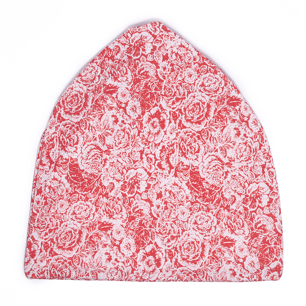 Unisex Pure Cotton Rose Blossom Print Turban Beanie Cap - MRSLM