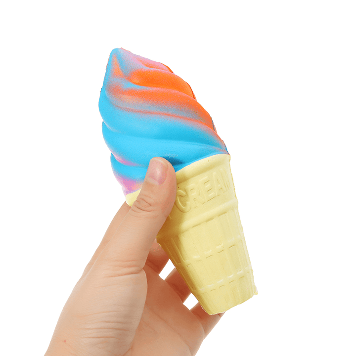 Colorful Ice Cream Squishy 14.5*6Cm Slow Rising with Packaging Collection Gift Soft Toy - MRSLM