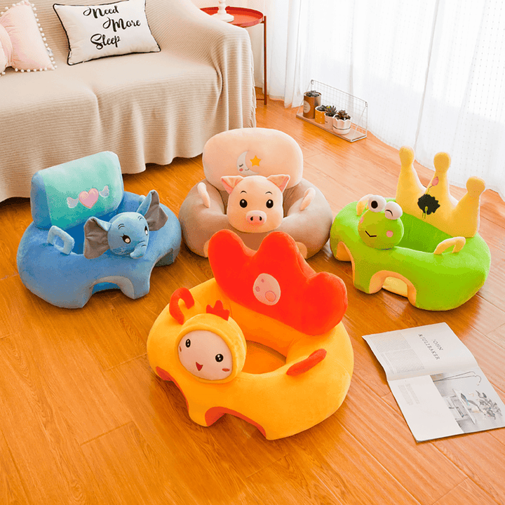 Cartoon Baby Sofa Plush Chair Cushion Cartoon Animal Children Learning to Sit Seat Home Household Kindergarten Chair Supplies - MRSLM