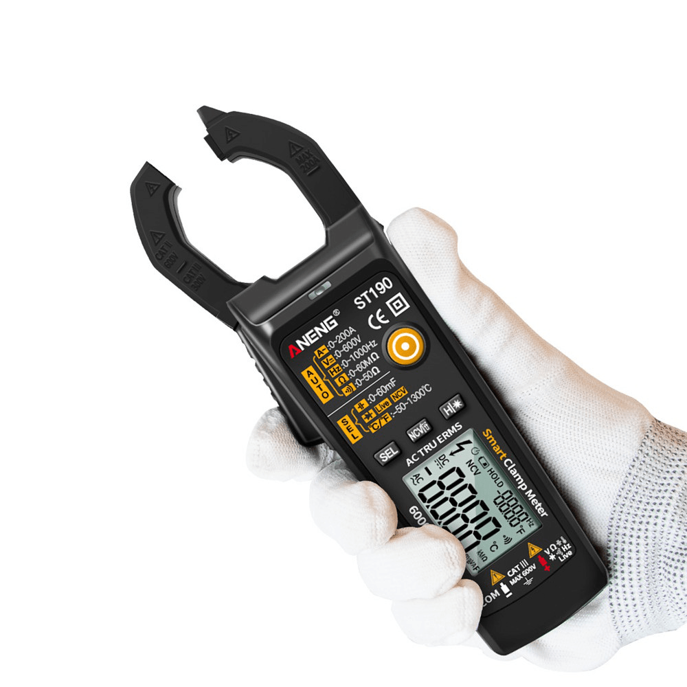 ANENG ST190 Clamp Meter 6000 Counts True RMS Digital Professional Multimeter AC Current Clamp Tester Meters Voltmeter Auto Range - MRSLM