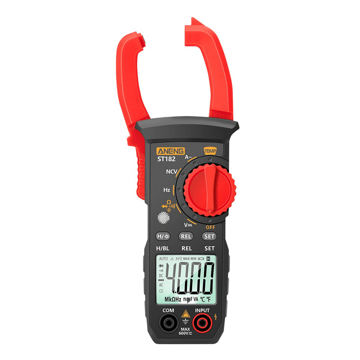 ANENG ST182 Digital Clamp Meter DC/AC Voltage Tester Clamp Multimeter Hz Capacitance NCV Ohm Test - MRSLM