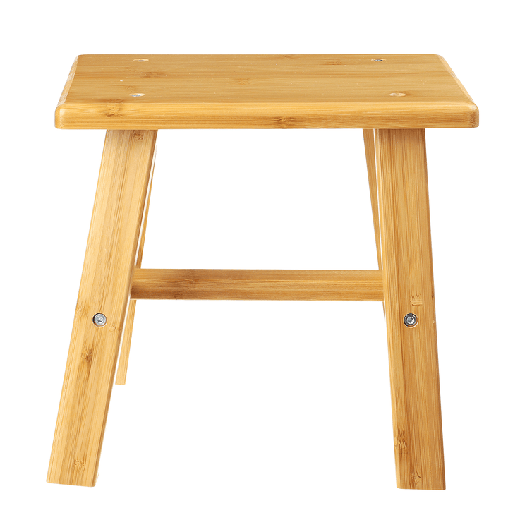 Wooden Square Stool Small Simple Children Chair Bamboo Dining Table Stool Household Bench for Home Living Room Bedroom - MRSLM