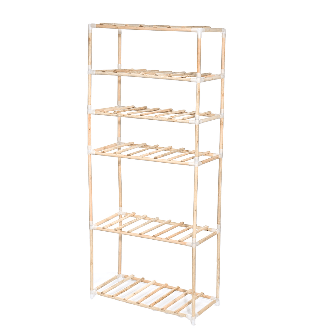 6 Tier Display Flower Stand Shelf Garden Wooden Book Storage Rack Indoor Outdoor - MRSLM