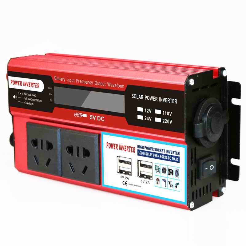 4000W DC 12V/24V to AC 220V Power Inverter Digital Modified Sine Wave 4 USB Port 2 Sockets - MRSLM