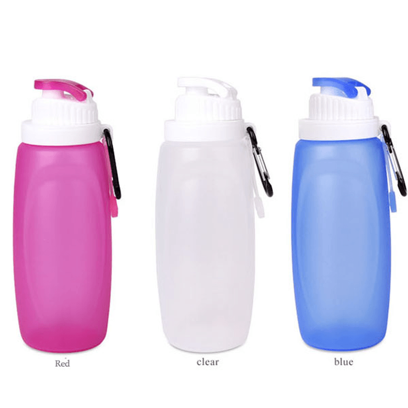 Outdoor Silicone Folding Bottle Cup Camping Hiking Travel Folding Water Bottle Kettle - MRSLM