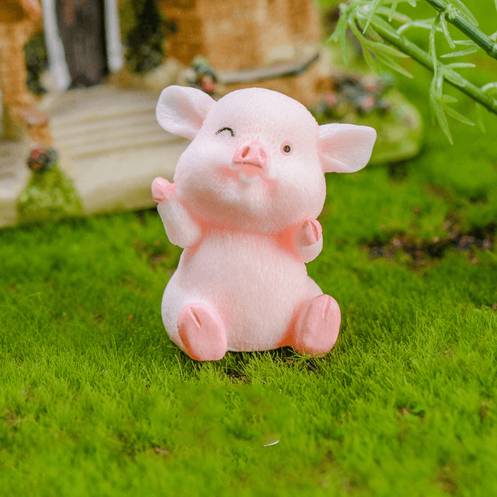 Succulent Cartoon Pendant Pig Year Resin Crafts - MRSLM