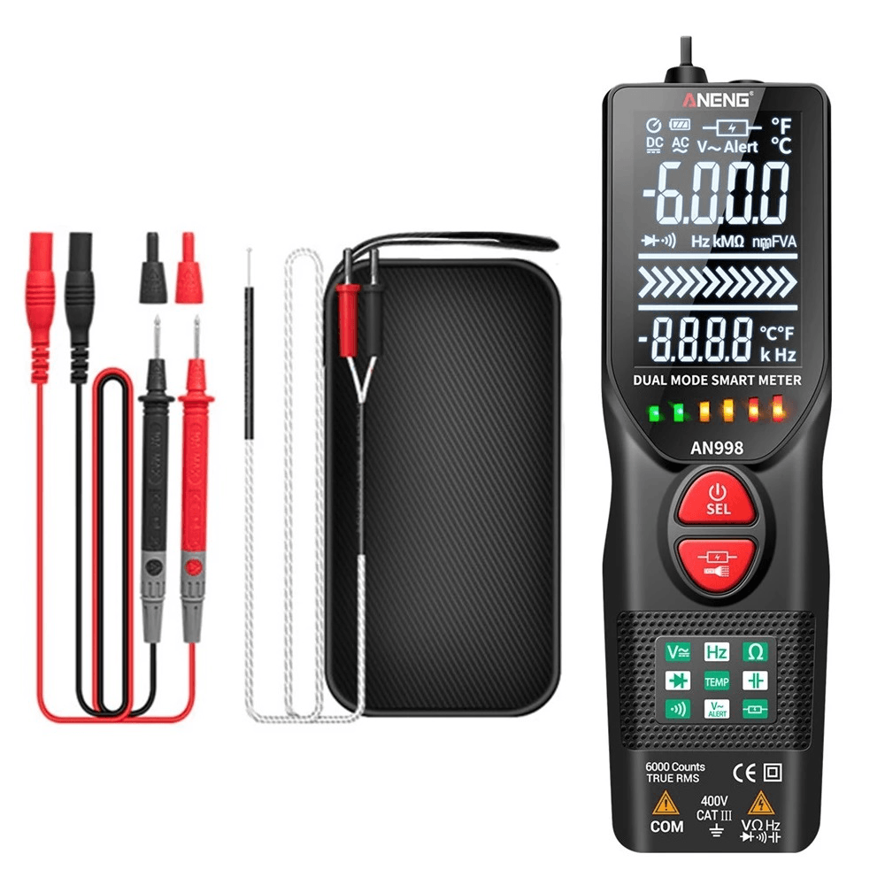 ANENG AN998 Automatic Digital Professional Multimeter 6000 Counts Electric Auto Ranging AC/DC Voltmeter Temp Ohm Hz Detector Tool - MRSLM