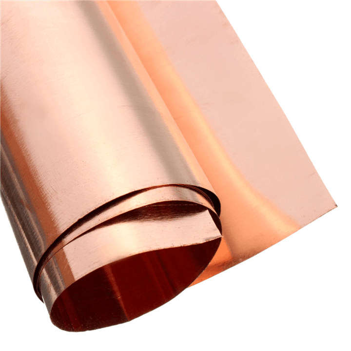 1Pc 99.99% Pure Copper Metal Safe Sheet Foil for Handicraft Aerospace 0.1X200X500Mm - MRSLM