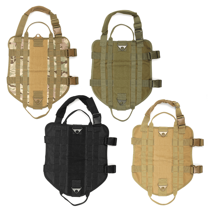 Tactical K9 Dog Military Police Molle Vest Nylon Service Canine Dog Harness XL - MRSLM