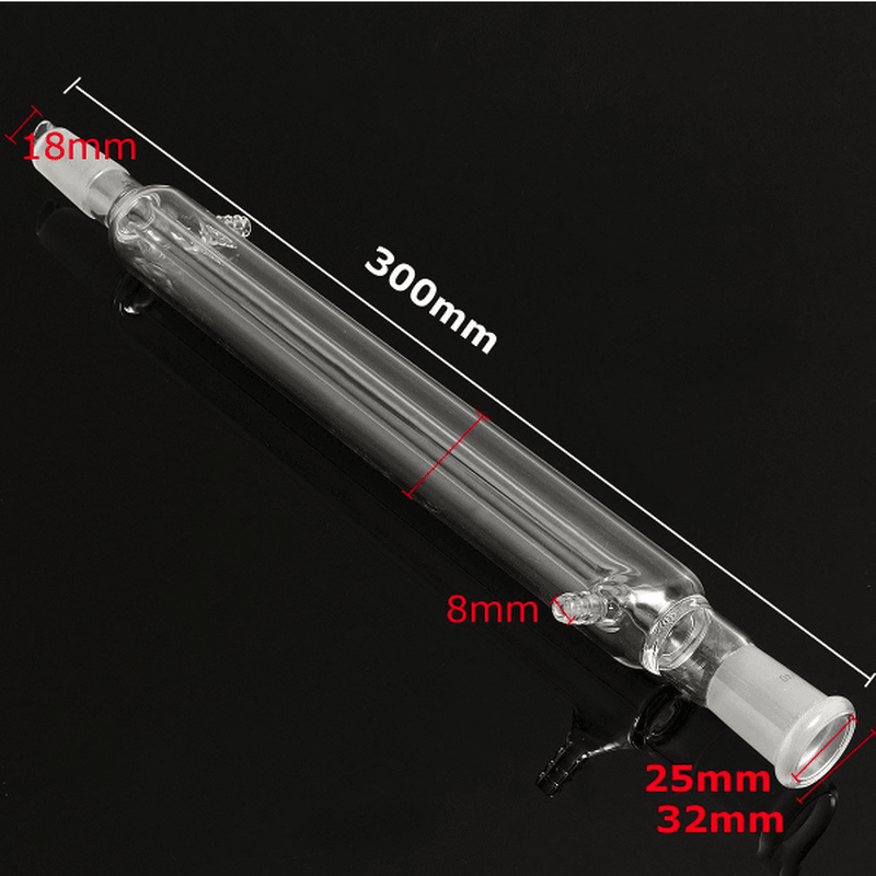 300Mm 24/40 Joint Glass Straight Liebig Condenser Tube Lab Laboratory Glassware - MRSLM