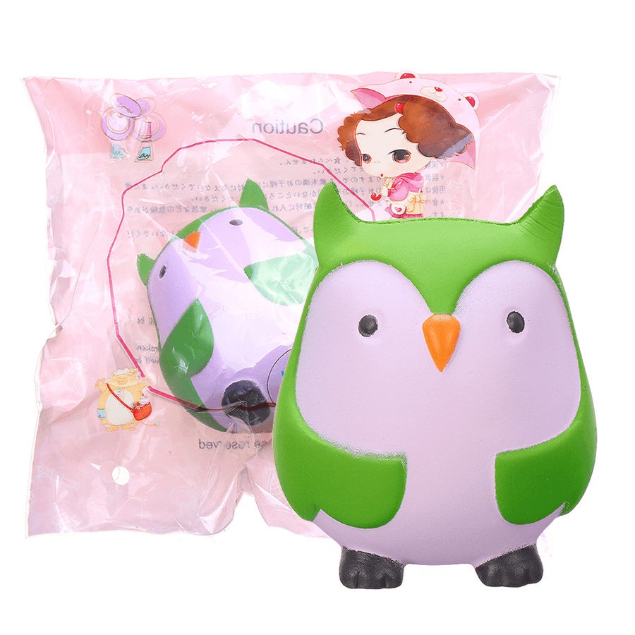 9Cm Soft Squishy Blue Owl Scented Slow Rising Toy with Packaging Stress Relief - MRSLM