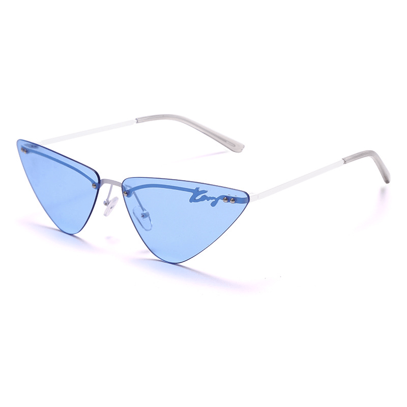 Rimless Fashion Trim Cat Eye Sunglasses Sunglasses Triangle Sunglasses - MRSLM