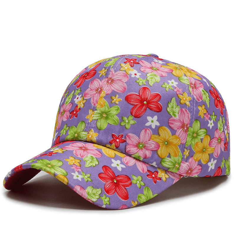 All-Match Cotton Sunshade Small Floral Baseball Cap - MRSLM