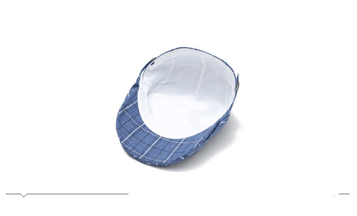 Peaked Cap Forward Cap Plaid Baseball Cap Visor Beret Sun Hat - MRSLM