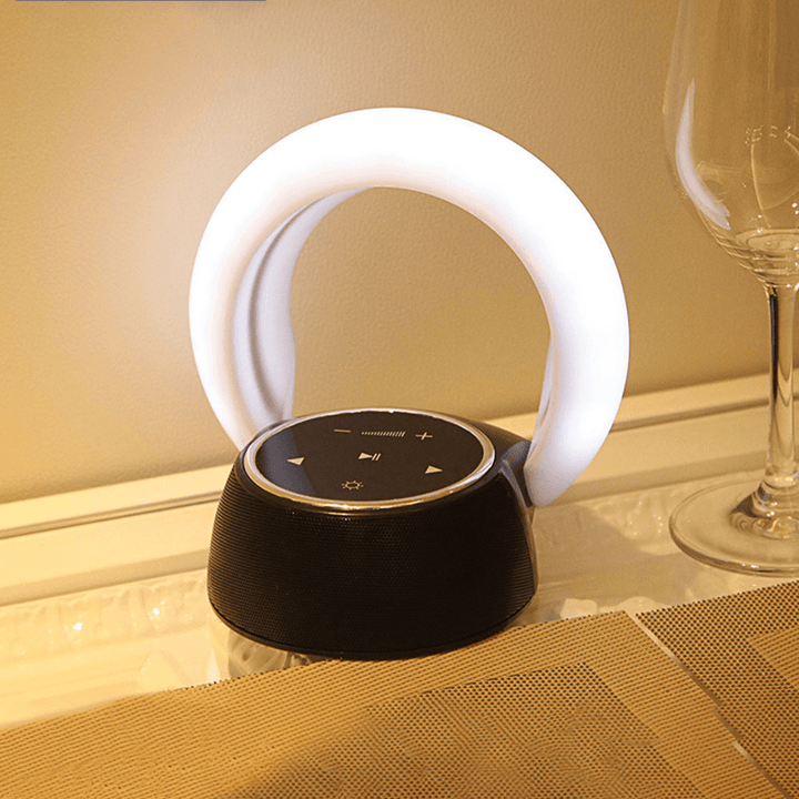 Night Light Wireless Bluetooth Speaker Stereo Sound Fingertip Touch Speaker Lamp Audio Music Player - MRSLM