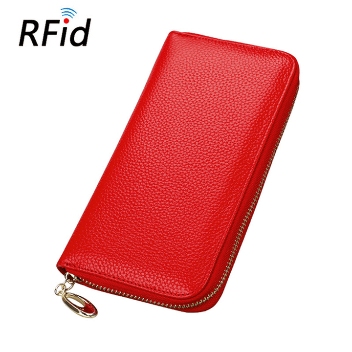 RFID Antimagnetic Genuine Leather Multi-Function Wallet - MRSLM