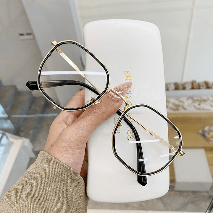 Korean Version of the Polygon Frame Transparent Glasses Women - MRSLM