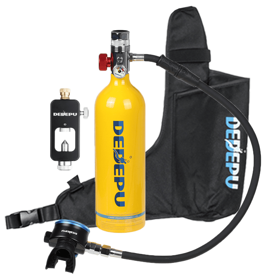 DEDEPU S5000+ Mini Scuba Diving Tank Set 1L Diving Tank with Scuba Converter Underwater Sport Mini Scuba Tank Accessories - MRSLM